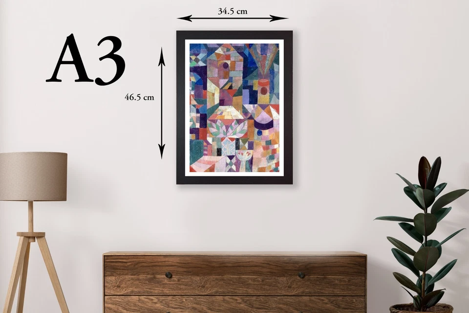 Framed Paul Klee Burrgarten Abstract Art Print Wall Decor Bauhaus - Image 4 of 4