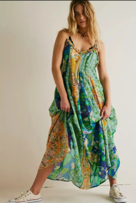 Free People Moondive Maxi Dress XS 2 Women's Casual Floral Boho Long NEW  44790 | eBay