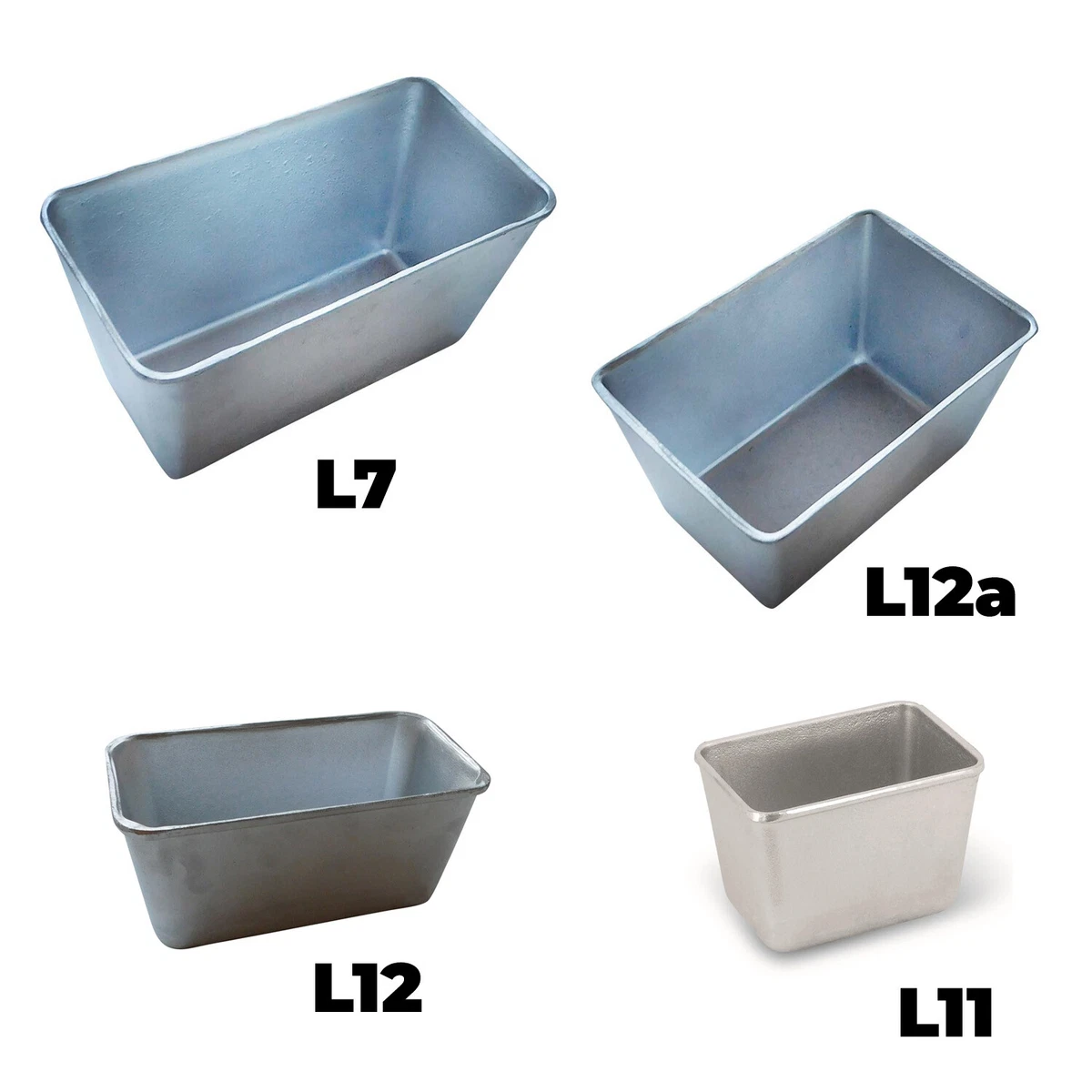 SET OF 4 ALUMINUM BAKING MOLD FOR BREAD CUPCAKES ALUMINUM PAN L7 L12 L12A  L11