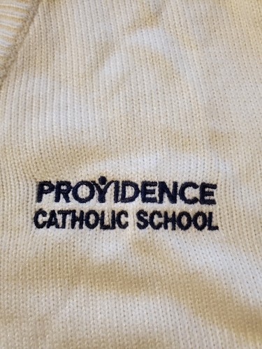 Providence Catholic School San Antonio Texas Sweater Youth Large Ivory Pullover - Picture 2 of 6