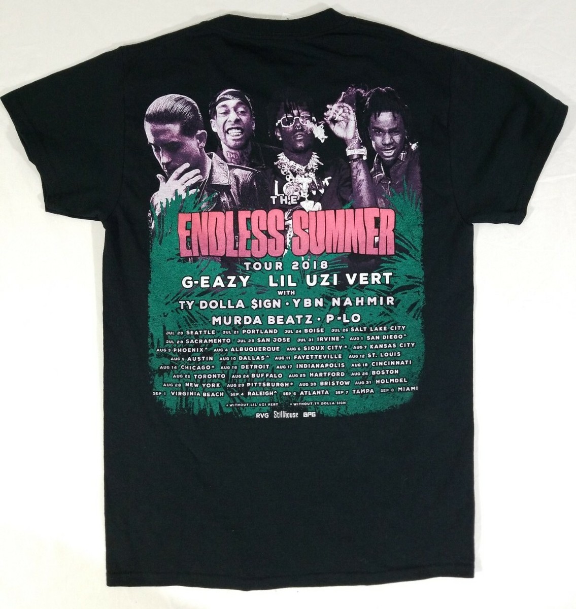 ツアー Tシャツ グッドフェイス G-Eazy 2018年 Endless Summer Tour 2018 G-Eazy Lil Uzi Vert Adult Size S