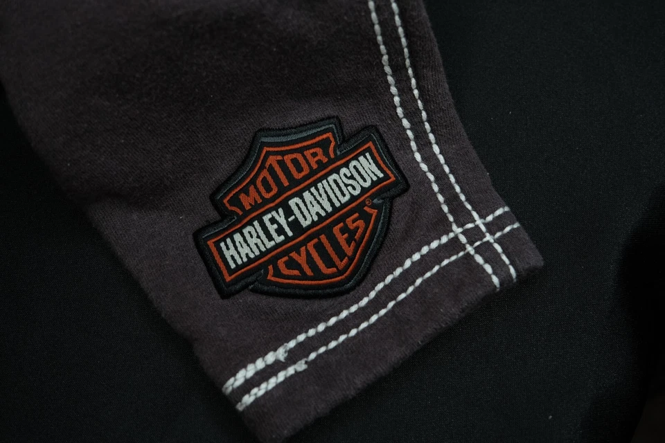 Pantalones deportivos Harley Davidson niños 3-9M niños pequeños negros blancos motocicleta niños Foto 3 de 4