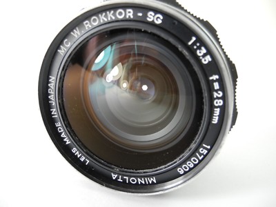 [美品] ミノルタ MC W. ROKKOR-SG 28mm f3.5 #90 Minolta MC W.Rokkor-SG 28mm F/3.5 | LENS-DB.COM