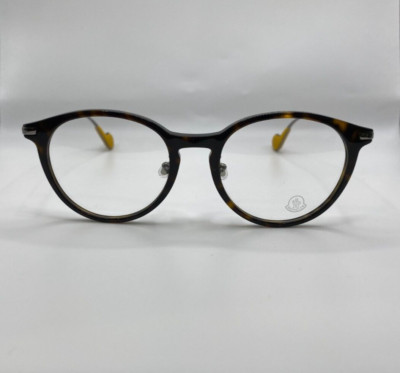 Moncler ML 5076-D 052 Tortoise Plastic Round Optical Eyeglasses Frame 52-19-145