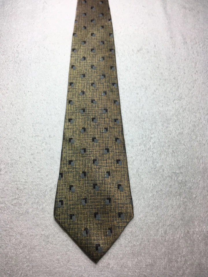 CORBATA PERRY ELLIS HOMBRE DORADA CON GRIS Y NEGRO 4 X 57 Foto 2 de 4