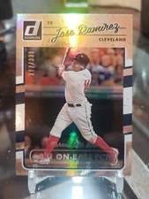 JOSE RAMIREZ 2017 Donruss Season STAT LINE  #/312 Cleveland INDIANS  GUARDIANS