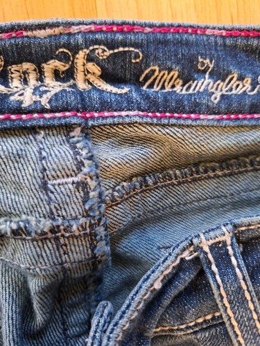 Wrangler Rock 47 donna junior jeans denim taglio stivaletto 3/4 vita bassa - Foto 3 di 8