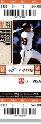 Los Angeles Dodgers vs San Francisco Giants 5/16/2017 Ticket - Buster Posey .