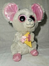 TY Beanie Boos 2015 Squeaker the Mouse Glitter Pink Eyes 6 1/2" No Swing Tag 