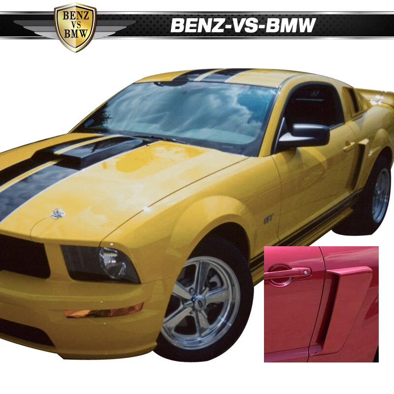 Fits 05-09 Ford Mustang Coupe Unpainted Black EL PU Rear Side Fender Scoop Foto 2 de 4