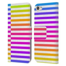 HEAD CASE DESIGNS DYNAMIC STRIPES LEATHER BOOK CASE FOR APPLE iPOD TOUCH MP3