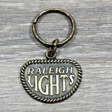 Raleigh Lights Keychain Vintage Cigarette Tobacco Advertising Key Ring Metal