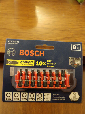 Bosch 8-Piece 1-in Impact Tough Torx T-Star Driver Bit Set CCSTV108
