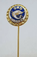 SRD Zagreb, Fishing, Angeln, Peche, Fish, hook, haken, vintage badge KASUN 1960s