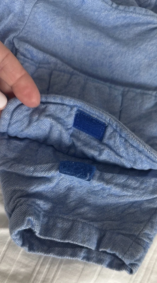 Pantalones De Colección Azul Luna Bebé Azul Adorable Talla 6 Meses Tela Importada Unisex Foto 4 de 4