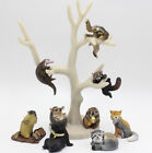Creative Animal Bear Raccoon Figurine Model Scene Decoration Birthday Gift Toy