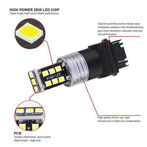 4PC 3157 LED White Daytime Running Light Bulb DRL for Chevy Silverado 1500 00-07 - Picture 8 of 11