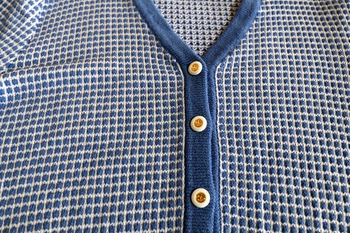 Vintage St. John Sport by Marie Gray Cardigan Knit Sweater Sz L Blue White WOW - Picture 7 of 13