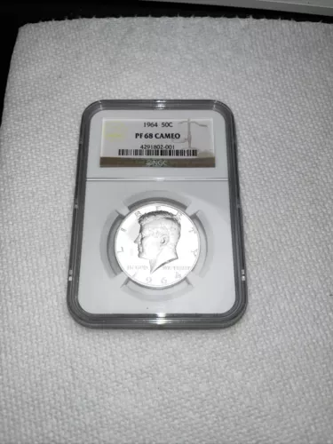 1964 Kennedy Half Dollar PF 68 CAMEO NGC Certified