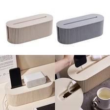 Power Cord Box Desk Cable Management Solution Cord Organizer Box for Home Office