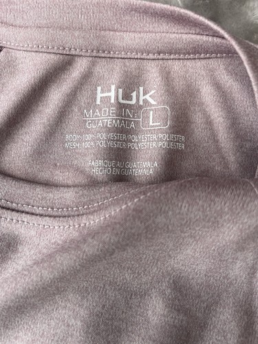 Camiseta de pesca Huk a rayas Pursuit Performance manga grande nueva con etiquetas - Imagen 7 de 8