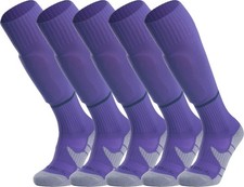 Youth Soccer Socks Knee High Team Sport Cushion Sock Women Men Long Tube Cott...