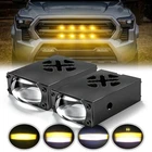 2PCS Front Grille LED Lights Fog Driving For Toyota 4Runner Tacoma Tundra Hilux