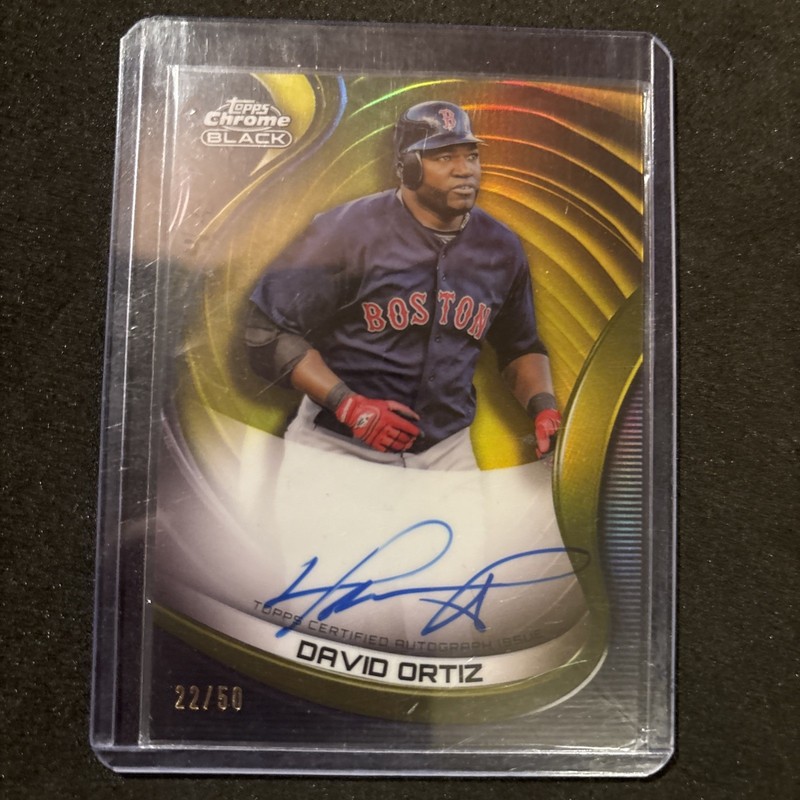 David Ortiz 2022 Topps Chrome Black Auto /50 Gold