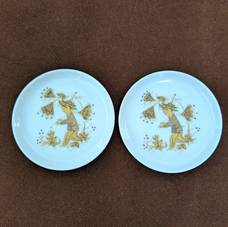Set of 2 Vintage Rosenthal Porcelain Quatre Couleurs #1583 Small Plate - Germany