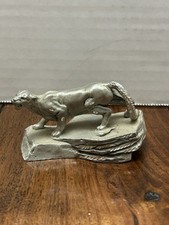 Mountain Lion Cat Vintage 1991 Masterworks Pewter Cougar 3" Figurine PC Sedlow