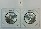 2008 P & D UNC Clad Kennedy Half Dollar Set in CB Flips -Free Shipping - A