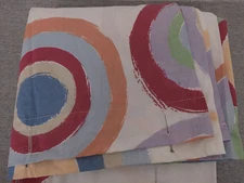 Vintage The Company Store Bright Color Concentric Circles Cotton Shower Curtain