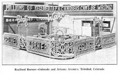 Keglined Korner Beer Advertising Trinidad Colorado CO - Reprint