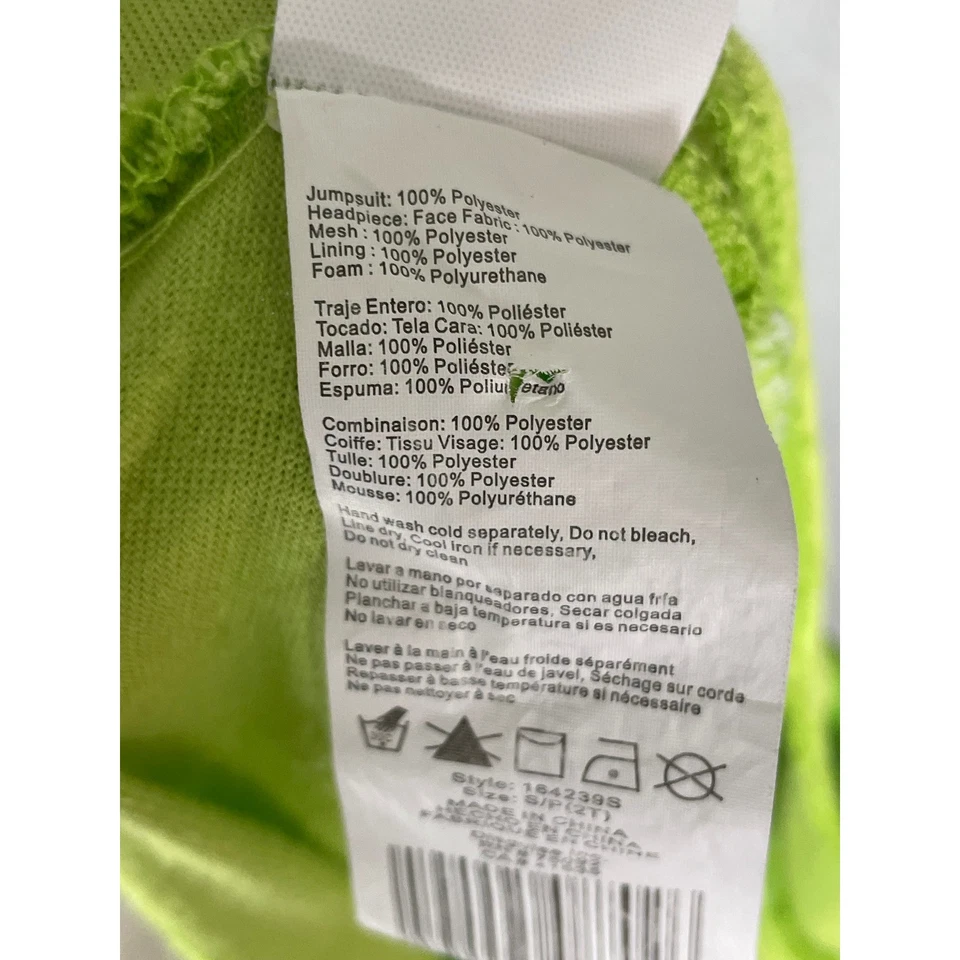 Disfraz Cazafantasmas Disfraz Delgado Niño Pequeño Talla 2T Verde Mono Halloween Foto 4 de 4