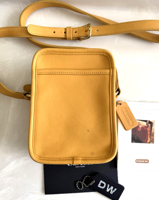 COACH ボディバッグ ブラウン/イエロー COACH VINTAGE YELLOW KIT CROSSBODY SHOULDER BAG 9973 | eBay