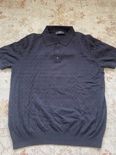 Mango Men s XL Navy Blue Short Sleeve Cotton ...