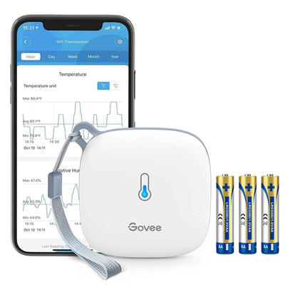 Govee WLAN Thermometer Hygrometer Innen, Wifi Thermo Hygrometer Mit 50M Wlan-Fäh