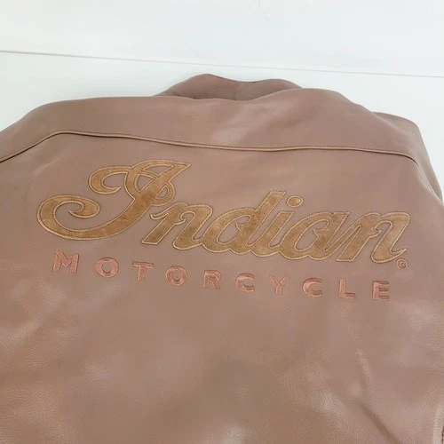 Indian Motorcycle Getaway Leather Jacket Brown Cowhide Riding Jacket OEM image 10
