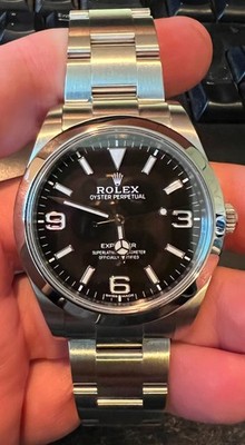 ROLEX EXPLORER I 214270 39MM Oyster Perpetual Black Arabic Dial Oyster Band