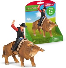 schleich Farm World 4 Piece Bull Riding Playset