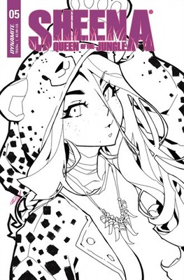 SHEENA QUEEN JUNGLE (2021-2022) #5 VARIANT CVR G 20 COPY INCV BESCH B&W DYNAMITE