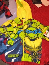 NWT Teenage Mutant Ninja Turtles Soft Fleece Zippered Jacket 8 Colorful