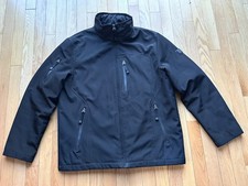 Men's Neat Black TUMI T-TECH Polyester Water Resistant Full-Zip Jacket Sz-Medium