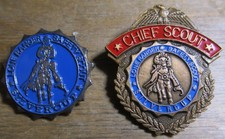 Two Lone Ranger Safety Club Silvercup Bread Pins Chief Scout Dated 1941