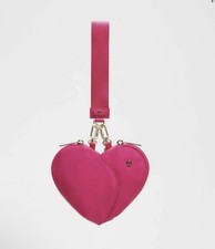 NWT Lululemon Dual Pouch Wristlet Heart Valentines Day Passionate Gold Limited