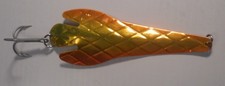 Muskie Munchies Fishing Lure Ultra Custom Spoon 5" L Reflective Gold/Neon Orange
