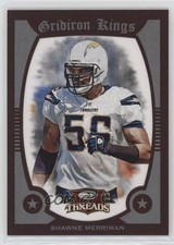 2009 Donruss Threads Pro Gridiron Kings Red Framed /100 Shawne Merriman #46 16qs