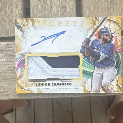 Topps 2025 Inception Junior Caminero Auto Patch IAPC-JC Rays 10/20