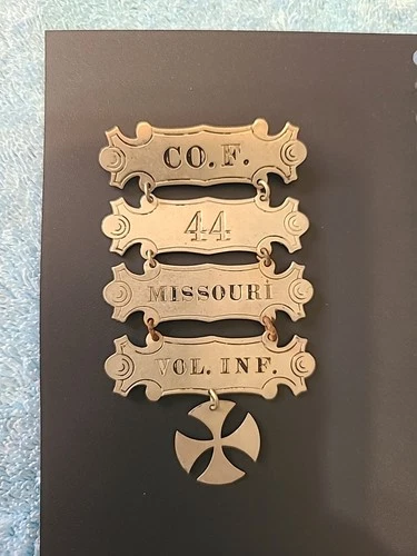 Civil War Ladder Badge Co. F 44th Missouri Volunteer Infantry Regiment Medal