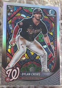 2025 Bowman Chrome Dylan Crews Etched In Glass Case Hit RC Stained Glass